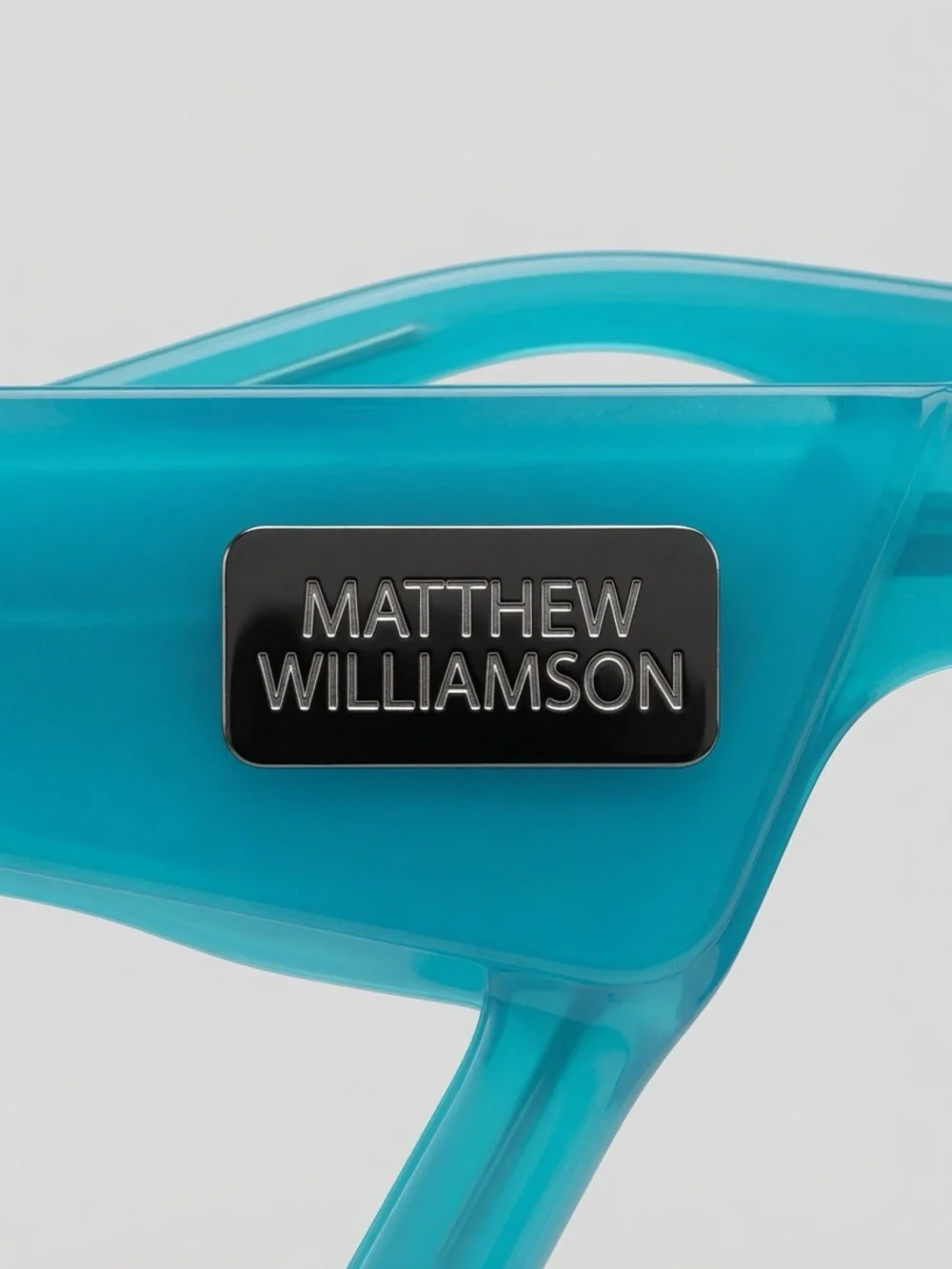 Matthew Williamson Turquoise Frame Sunglasses Detail